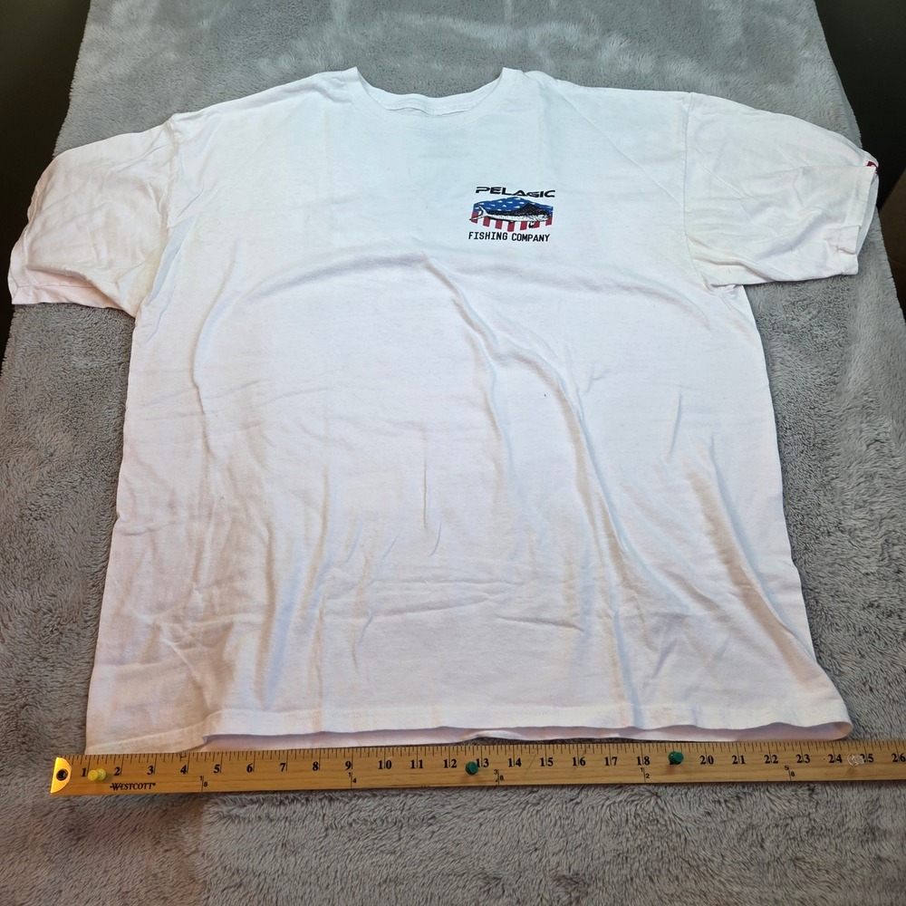 Pelagic Cotton Fishing T Shirt Mens XXL Mahi Mahi Graphic Offshore Gear White